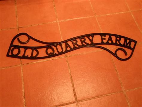 metal house name plate|wrought iron house name signs.